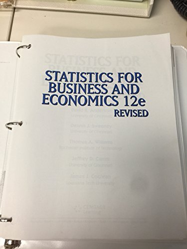 Imagen de archivo de Statistics for Business & Economics, Revised, Loose-leaf Version a la venta por SecondSale