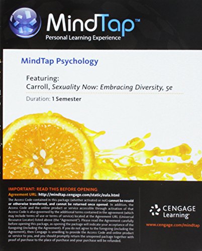9781305265158: MindTap Psychology, 1 term (6 months) Printed Access Card for Carroll's Sexuality Now: Embracing Diversity, 5th (MindTap Course List)