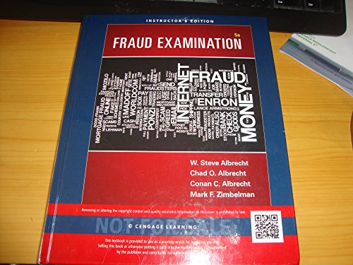 Imagen de archivo de Fraud Examination 5e Instructor's Edition Albrecht Zimbelman a la venta por ThriftBooks-Atlanta
