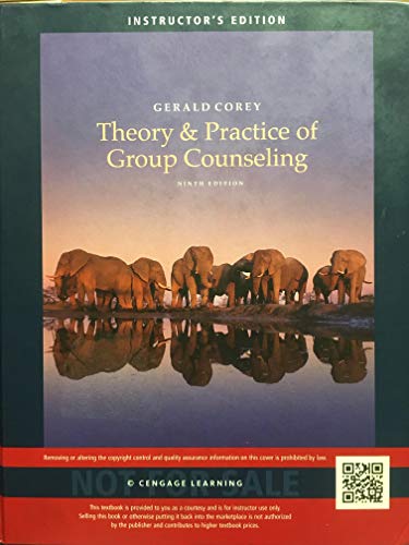 Stock image for Theory and Practice of Group Counseling Instructors edition for sale by Hawking Books