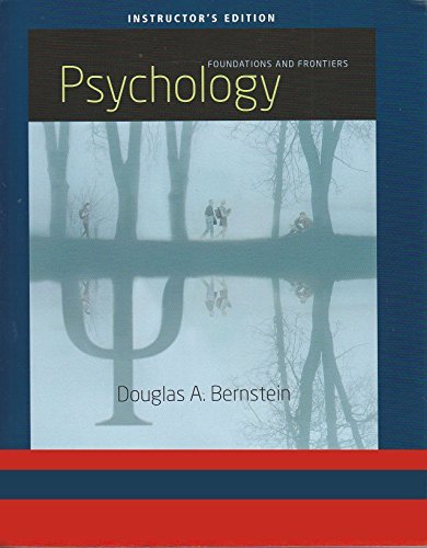 Imagen de archivo de Psychology: Foundations and Frontiers (Instructor's Edition) a la venta por BookHolders