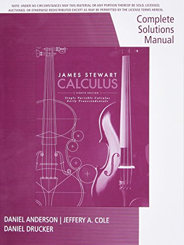 9781305272392: Complete Solutions Manual, Chapters 1-11 for Stewart?s Single Variable Calculus: Early Transcendentals, 8th (July 23,2015)