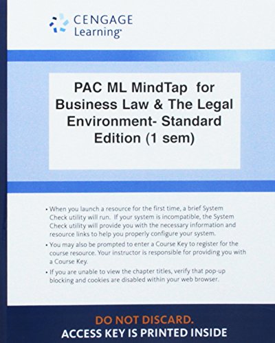 Stock image for LMS Integrated for MindTap Business Law, 1 term (6 months) Printed Access Card for Beatty/Samuelson's Business Law and the Legal Environment for sale by BookHolders