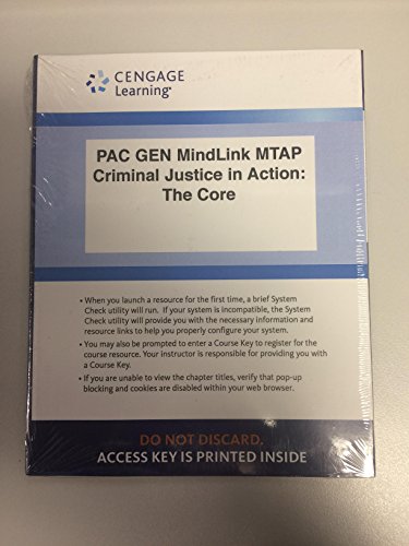 Beispielbild fr LMS Integrated for MindTap Criminal Justice, 1 term (6 months) Printed Access Card for Gaines/Miller s Criminal Justice in Action: The Core, 8th zum Verkauf von BookHolders