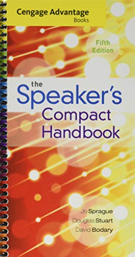 Imagen de archivo de Cengage Advantage Books: The Speaker's Compact Handbook, Spiral bound Version a la venta por Book Deals