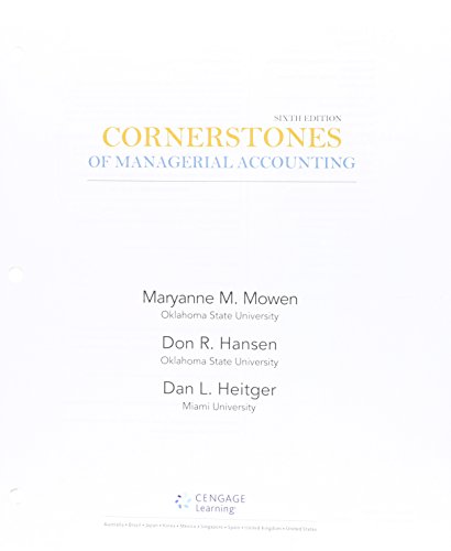 9781305280748: Cornerstones of Managerial Accounting