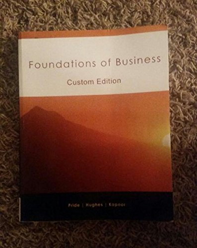 Imagen de archivo de Foundations of Business a la venta por ThriftBooks-Atlanta