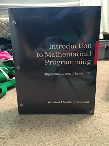 Beispielbild f�r Intro To Mathematical Programming Custom for Virginia Tech zum Verkauf von BookHolders