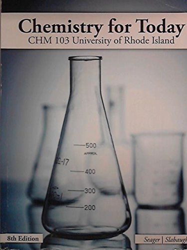 Imagen de archivo de Chemistry for Today a la venta por The Book Cellar, LLC