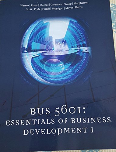 Imagen de archivo de BUS 5601: Essentials of Business Development a la venta por BooksRun