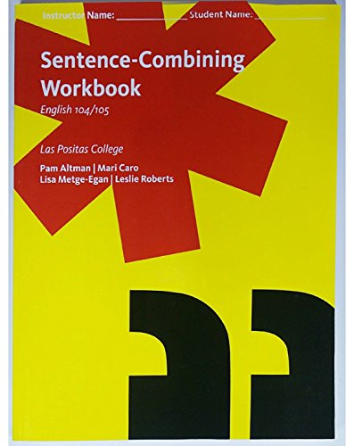 Beispielbild fr Sentence Combining Workbook (LPC Edition) zum Verkauf von HPB-Red