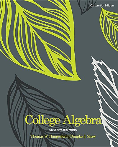 Beispielbild fr College Algebra University of Kentucky Custom 5th Edition zum Verkauf von HPB-Red