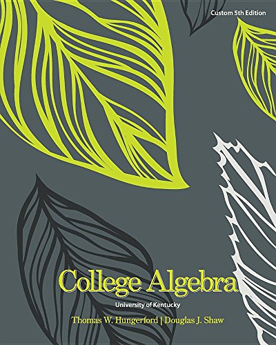 Stock image for College Algebra University of Kentucky Custom 5th Edition for sale by HPB-Red