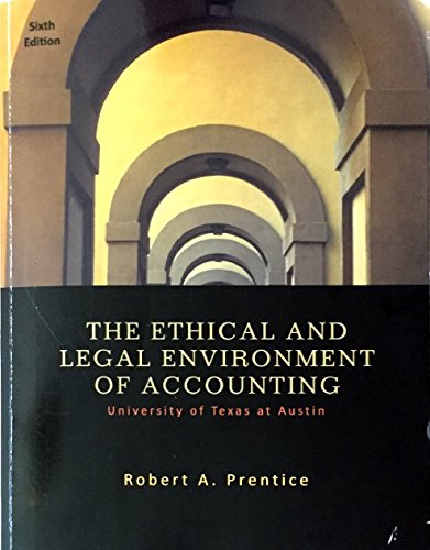 Stock image for The Ethical and Legal Environment of Accounting for sale by HPB-Red