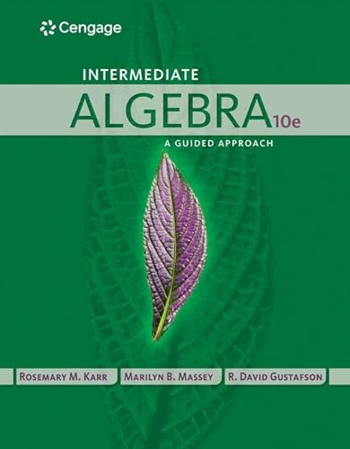Stock image for Bundle: Intermediate Algebra: a Guided Approach, 10th + WebAssign Printed Access Card for Karr/Massey/Gustafson's Intermediate Algebra: a Guided Approach, 10th Edition, Single-Term for sale by Better World Books
