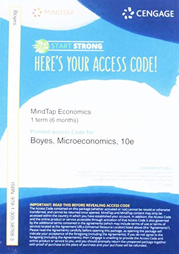Stock image for MindTap Economics, 1 term (6 months) Printed Access Card for Boyes/Melvin's Microeconomics, 10th for sale by Textbooks_Source