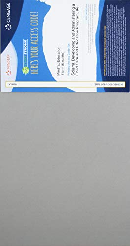 Stock image for MindTap Education, 1 term (6 months) Printed Access Card for Sciarra/Dorsey/Lynch/Adams' Developing and Administering a Child Care and Education Program, 9th for sale by Textbooks_Source