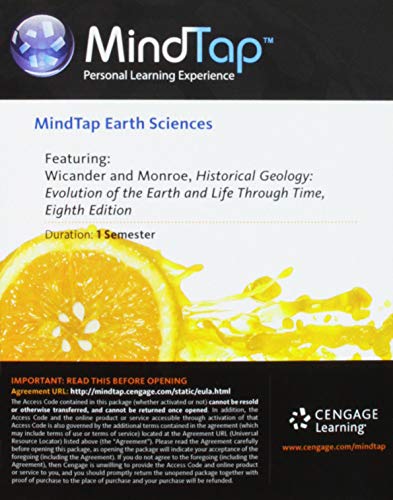 Stock image for MindTap Earth Sciences, 1 term (6 months) Printed Access Card for Wicander/Monroe's Historical Geology for sale by Textbooks_Source