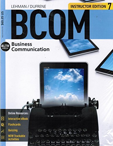 Imagen de archivo de BCOM Business Communication, Instructor's Edition a la venta por Gulf Coast Books