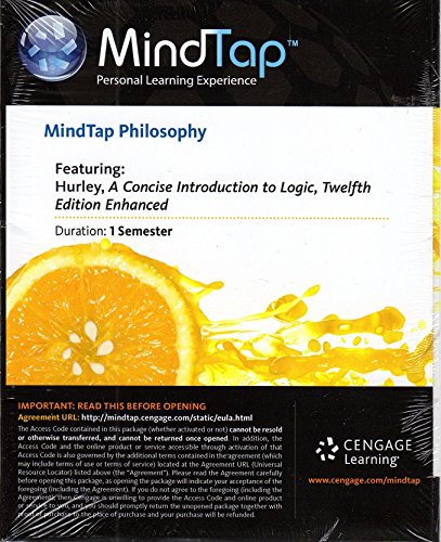 Beispielbild fr MindTap Philosophy, 1 term (6 months) Printed Access Card for Hurley's A Concise Introduction to Logic, Enhanced, 12th (MindTap Course List) zum Verkauf von BooksRun