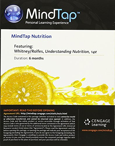 Beispielbild fr MindTap Nutrition, 1 term (6 months) Printed Access Card for Whitney/Rolfes Understanding Nutrition zum Verkauf von BooksRun
