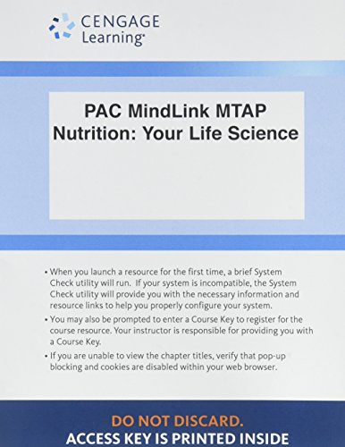 Imagen de archivo de LMS Integrated for MindTap Nutrition, 1 term (6 months) Printed Access Card for Turley/Thompson's Nutrition Your Life Science, 2nd a la venta por Bulrushed Books