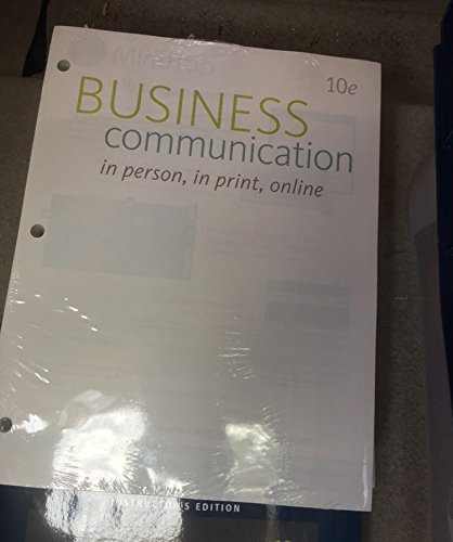 Imagen de archivo de Business Communication: In Person, In Print, Online, Loose-Leaf Version a la venta por Campus Bookstore