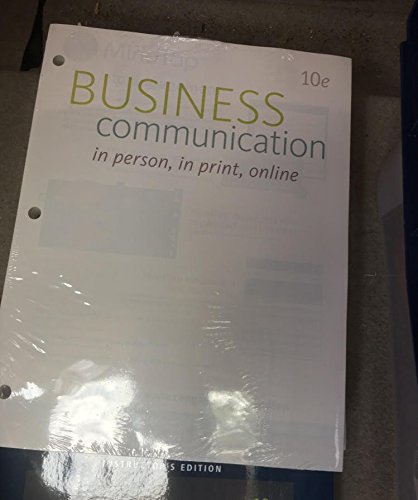 Stock image for Business Communication: In Person, In Print, Online, Loose-Leaf Version for sale by Campus Bookstore