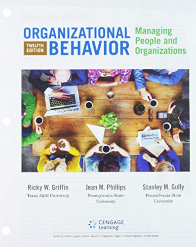 Imagen de archivo de Organizational Behavior: Managing People and Organizations, Loose-Leaf Version a la venta por GoldenWavesOfBooks