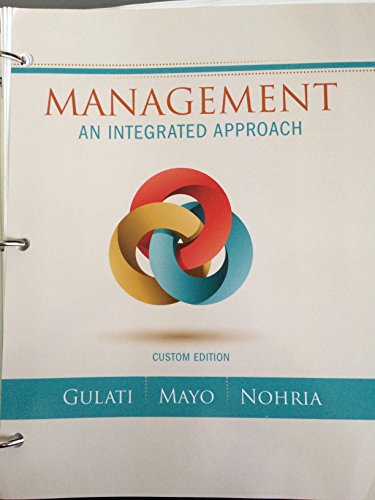 Imagen de archivo de Management: An Integrated Approach a la venta por HPB-Red