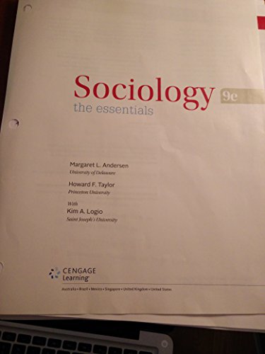 Imagen de archivo de Sociology: The Essentials a la venta por BooksRun