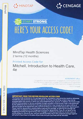 Stock image for MindTap Basic Health Sciences, 2 terms (12 months) Printed Access Card for Mitchell/Haroun's Introduction to Health Care, 4th Mitchell, Dakota and Haroun, Lee for sale by Bookseller909