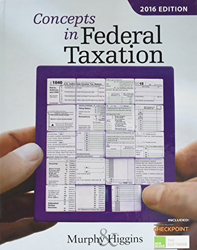 Stock image for Concepts in Federal Taxation 2016 (with H&R Block? Tax Preparation Software CD-ROM and RIA Checkpoint Printed Access Card) for sale by Your Online Bookstore