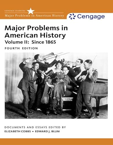 Beispielbild fr Major Problems in American History, Volume Ii: Since 1865: Documents and Essays (Volume 2) zum Verkauf von Anybook.com