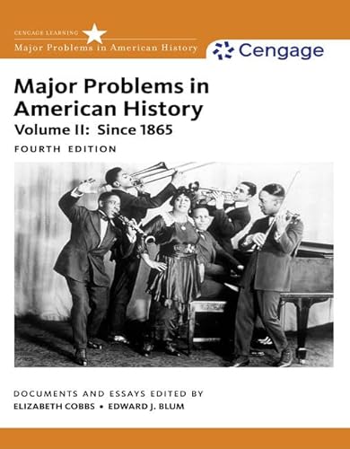 Stock image for Major Problems in American History Volume II Since 1865 for sale by Blackwell's