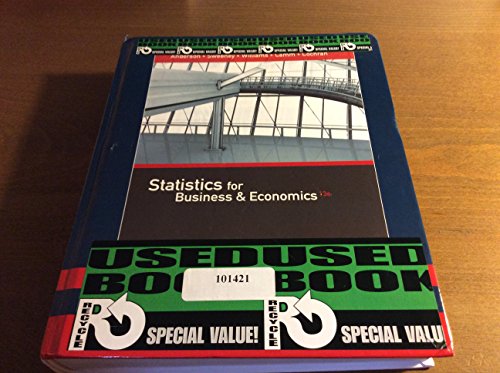 Stock image for Statistics for Business Economics (with XLSTAT Education Edition Printed Access Card) for sale by Zoom Books Company