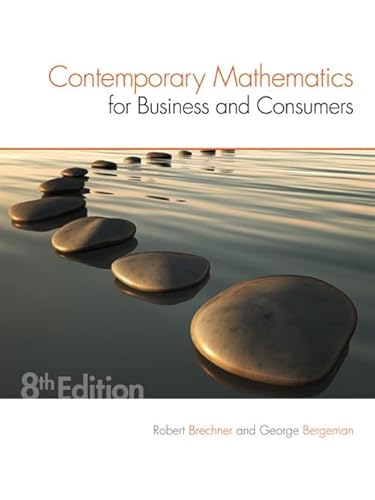 Imagen de archivo de Contemporary Mathematics for Business Consumers a la venta por Off The Shelf