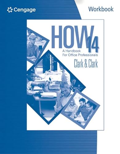 Stock image for Workbook for Clark/Clark's HOW 14: A Handbook for Office Professionals, 14th for sale by Ergodebooks