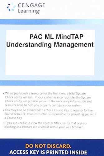 Stock image for LMS Integrated for MindTap Management, 1 term (6 months) Printed Access Card for Daft/Marcic's Understanding Management, 10th for sale by Bulrushed Books