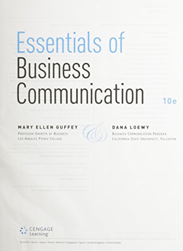 Beispielbild fr Essentials of Business Communication, Loose-leaf Version (with Premium Website, 1 term (6 months) Printed Access Card) zum Verkauf von BooksRun