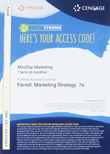 Stock image for MindTap Marketing Strategy, 1 term (6 months) Printed Access Card for sale by SecondSale