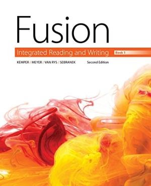Imagen de archivo de Fusion: Integrated Reading and Writing, Book 1 a la venta por GoldenWavesOfBooks