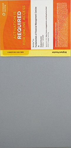 Beispielbild fr MindTap Finance, 1 term (6 months) Printed Access Card for Brigham/Houston's Fundamentals of Financial Management, Concise Edition, 9th zum Verkauf von BooksRun