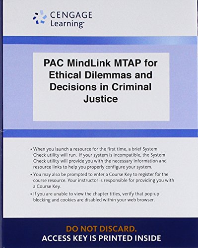 Stock image for LMS Integrated for MindTap Criminal Justice, 1 term (6 months) Printed Access Card for Pollock's Ethical Dilemmas and Decisions in Criminal Justice, 9th Pollock, Joycelyn M. for sale by Bookseller909