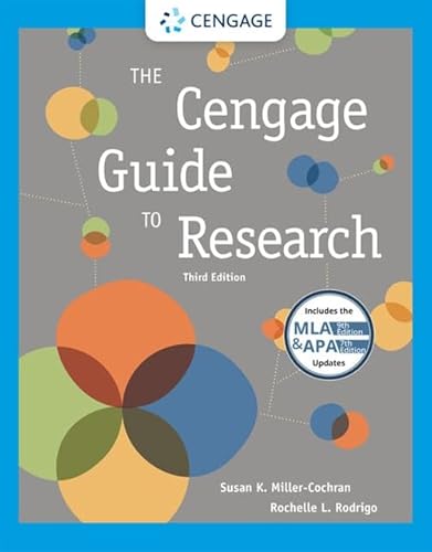 Imagen de archivo de Cengage Guide to Research a la venta por Better World Books