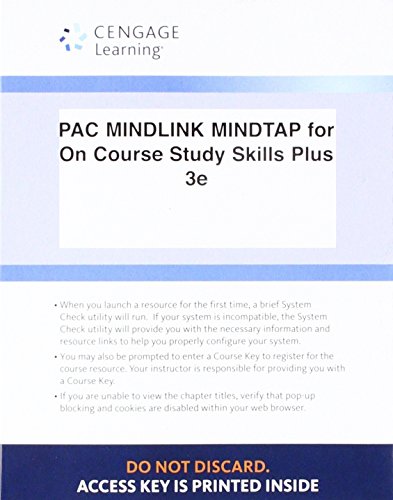 Imagen de archivo de LMS Integrated for MindTap College Success, 1 term (6 months) Printed Access Card for Downing&#39;s On C a la venta por Wrigley Books