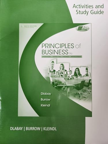 Imagen de archivo de Activities and Study Guide for Dlabay/Burrow/Kleindl's Principles of Business, 9th a la venta por Book Deals