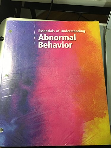 Beispielbild fr Essentials of Understanding Abnormal Behavior, Loose-leaf Version zum Verkauf von BooksRun