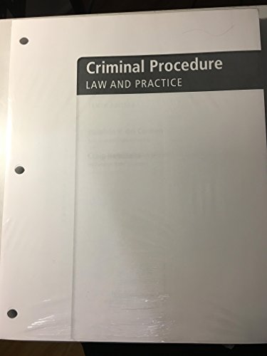 Beispielbild fr Criminal Procedure: Law and Practice, Loose-leaf Version zum Verkauf von BooksRun