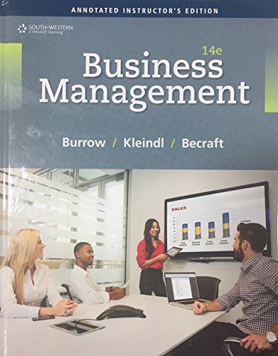 Beispielbild fr Business Management - Annotated Instructor's Edition zum Verkauf von Booksavers of MD
